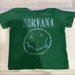 NIRVANA Kids Green Graphic Tee